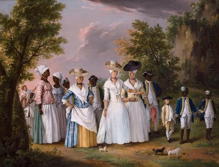 Free Women of Color with their Children and Servants in a Landscape, Agostino Brunias